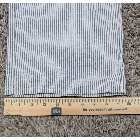 NEW Old Navy Pants Womens Large Wide Leg Stripe White Black High Rise Linen - Picture 9 of 9